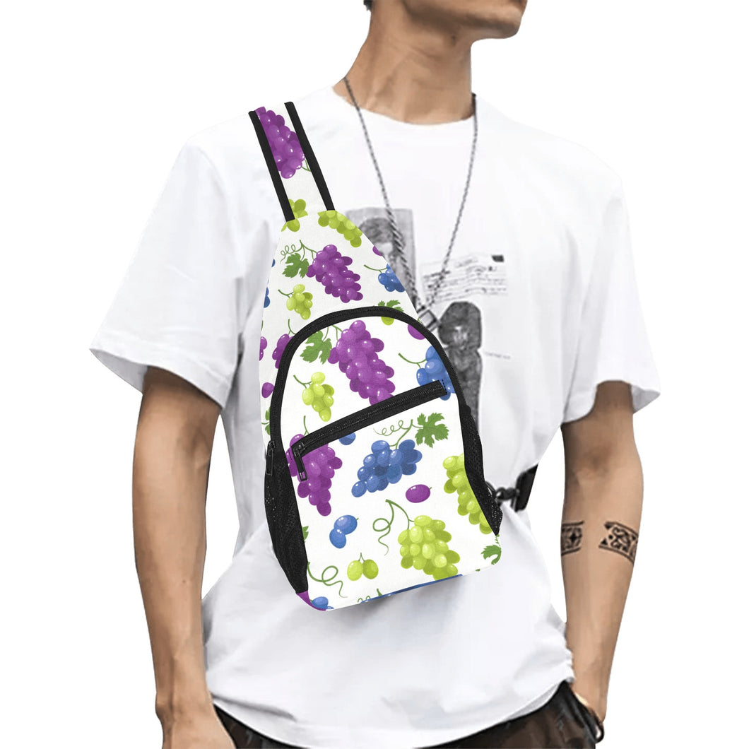 Grape pattern All Over Print Chest Bag
