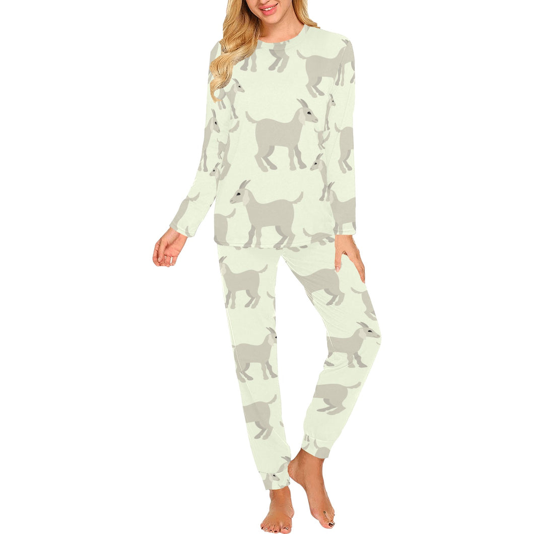 Little young goat pattern Women's All Over Print Pajama Set
