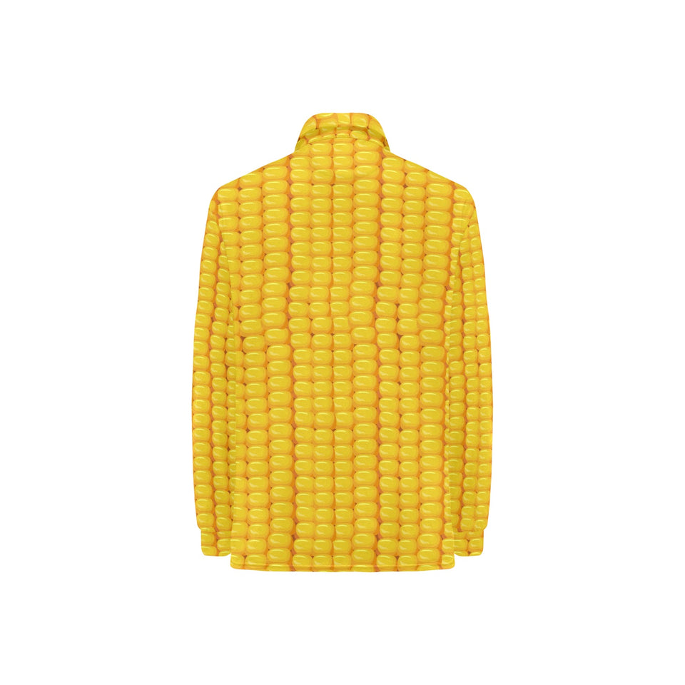 Corn Pattern Print Design 04 Women's Long Sleeve Polo Shirt