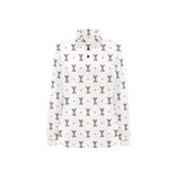 Greyhound Pattern Print Design 05 Women's Long Sleeve Polo Shirt