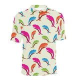 Colorful Chameleon lizard pattern Men's All Over Print Polo Shirt