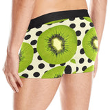 kiwi black dot background Men's All Over Print Boxer Briefs Men's Underwear
