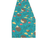 Hedgehog Pattern Print Design 01 Table Runner