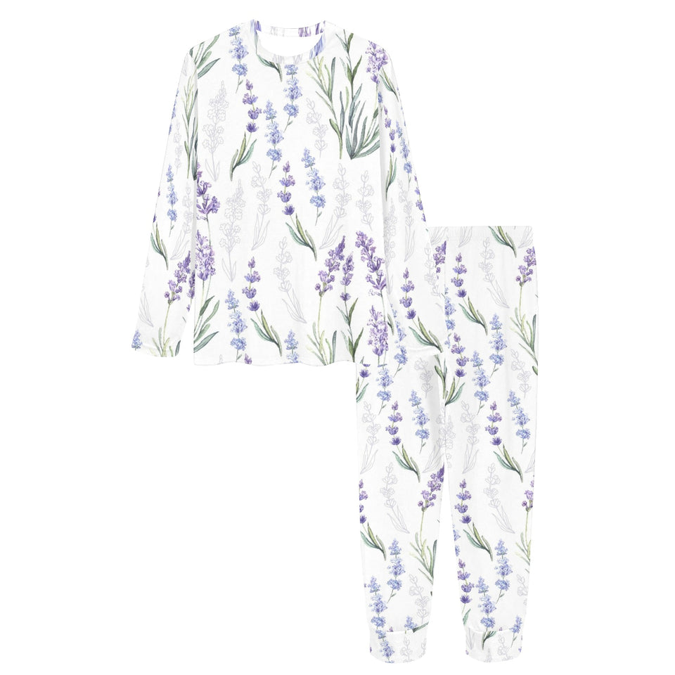 Hand painting Watercolor Lavender Women's All Over Print Pajama Set
