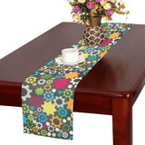 Gear Pattern Print Design 03 Table Runner