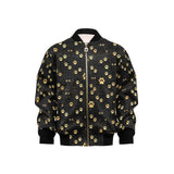 Dog Paws Pattern Print Design 05 Kids' Boys' Girls' Bomber Jacket