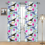 Stingray Pattern Print Design 01 Gauze Curtain