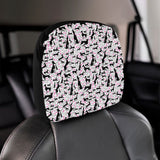 Greyhound Pattern Print Design 02 Car Headrest Cover