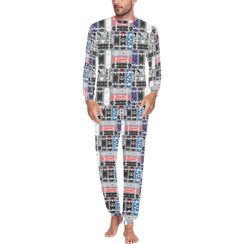 Skate Board Pattern Print Design 04 Men's All Over Print Pajama