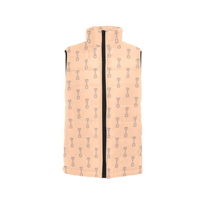 Engine Piston Cream Background Pattern Design 04 Men's Padded Vest
