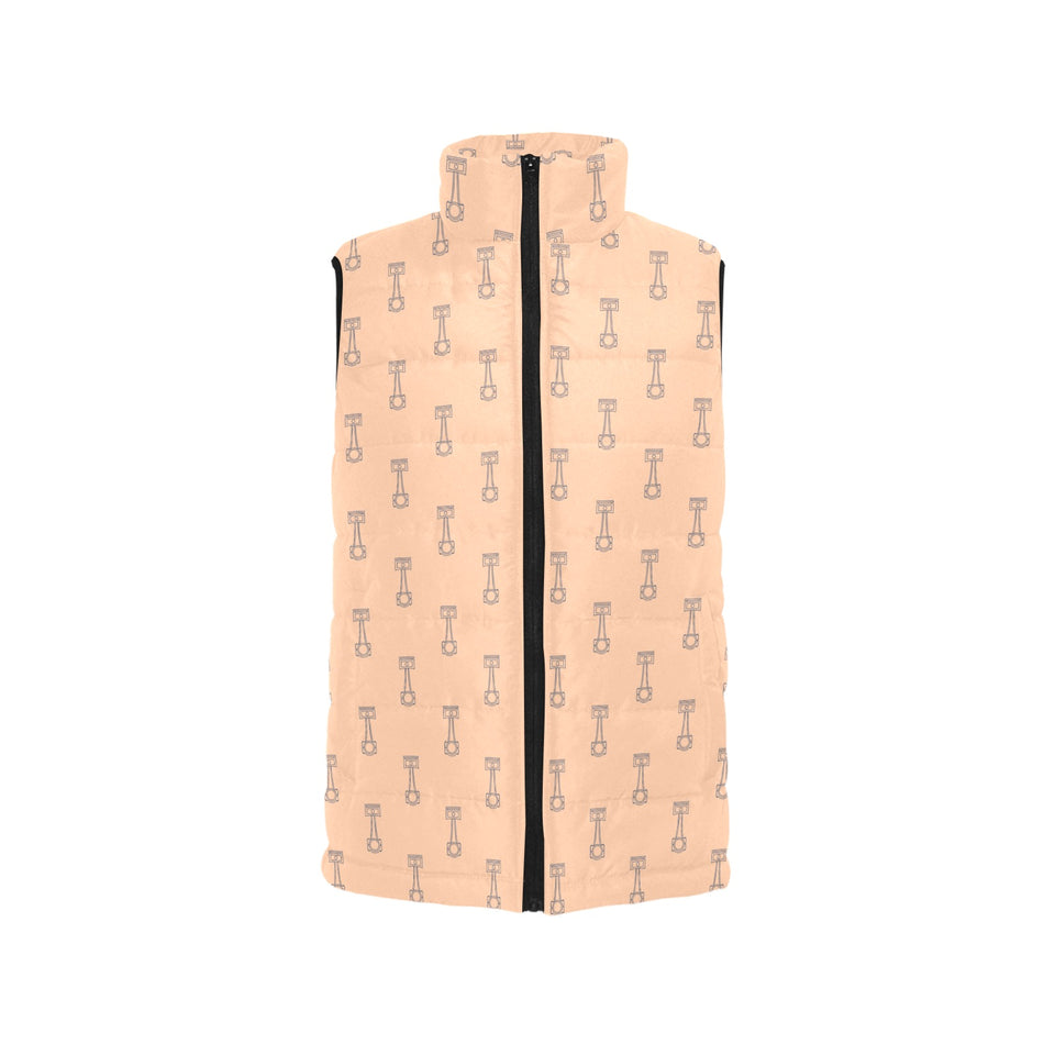 Engine Piston Cream Background Pattern Design 04 Men's Padded Vest