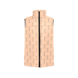 Engine Piston Cream Background Pattern Design 04 Men's Padded Vest
