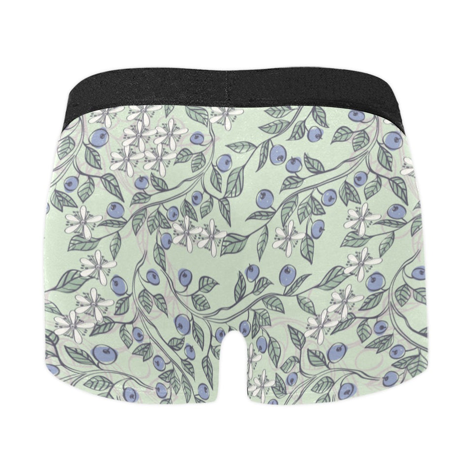 hand drawn blueberry pattern Men's All Over Print Boxer Briefs Men's Underwear