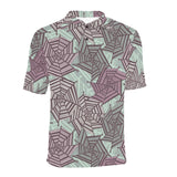 Spider web cobweb design color pattern Men's All Over Print Polo Shirt