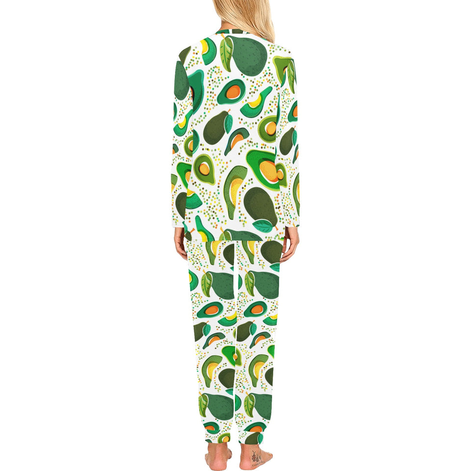 Avocado design pattern Women's All Over Print Pajama Set