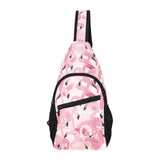 Pink flamingos pattern background All Over Print Chest Bag