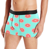 Grapefruit green background Men's All Over Print Boxer Briefs Men's Underwear
