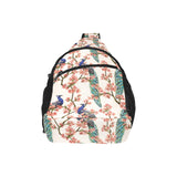 Peacock tropical flower pattern All Over Print Chest Bag