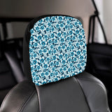 Hibiscus Pattern Print Design 04 Car Headrest Cover