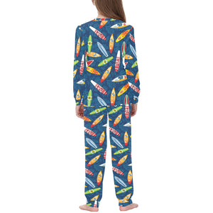 Surfboard Pattern Print Design 01 Kids' Boys' Girls' All Over Print Pajama Set