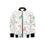 Colorful unicorn pattern Kids' Boys' Girls' Bomber Jacket
