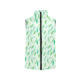 Green Peas Pattern Print Design 01 Women's Padded Vest