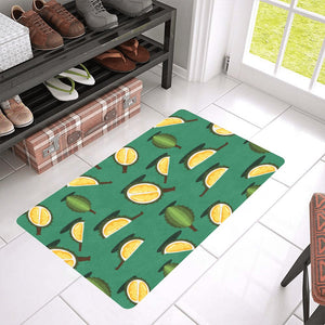 Durian pattern green background Doormat
