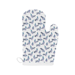 Pigeon Pattern Print Design 03 Heat Resistant Oven Mitts