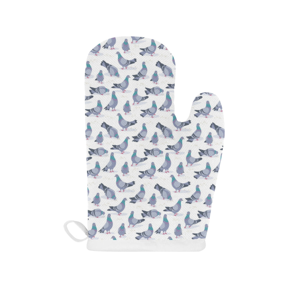 Pigeon Pattern Print Design 03 Heat Resistant Oven Mitts
