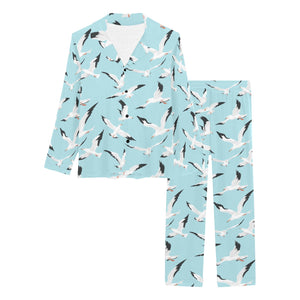 Seagull Pattern Print Design 01 Women's Long Pajama Set