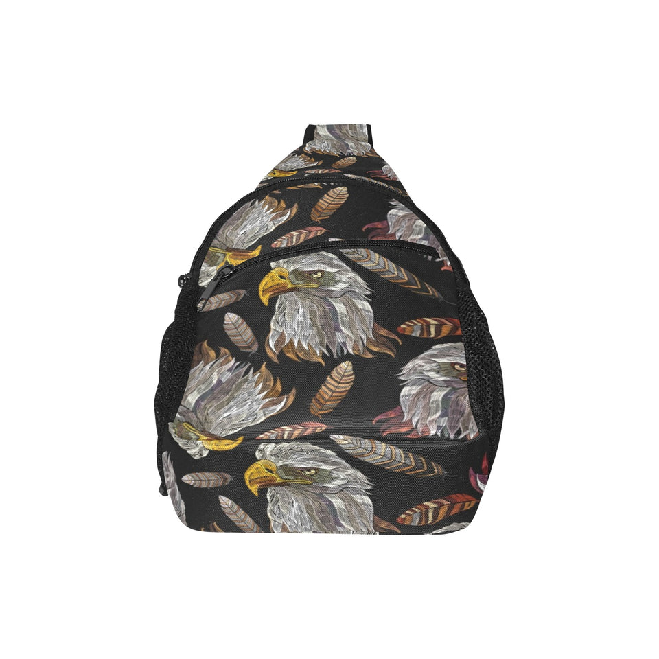 Eagle Pattern Print Design 05 All Over Print Chest Bag