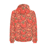 Red Tomato Pattern Men's Padded Hooded Jacket