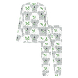 Hand drawn Koala leaves pattern Women's All Over Print Pajama Set