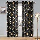 Dog Paws Pattern Print Design 05 Gauze Curtain