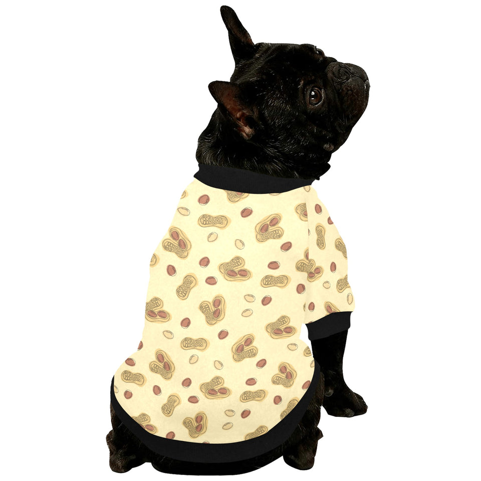 peanuts design pattern All Over Print Pet Dog Round Neck Fuzzy Shirt