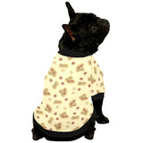 peanuts design pattern All Over Print Pet Dog Round Neck Fuzzy Shirt