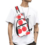 red apples white background All Over Print Chest Bag