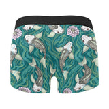 Koi Fish Carp Fish lotus pattern Men's All Over Print Boxer Briefs Men's Underwear