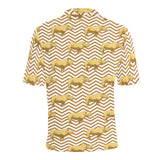 Rhino yellow theme pattern Men's All Over Print Polo Shirt