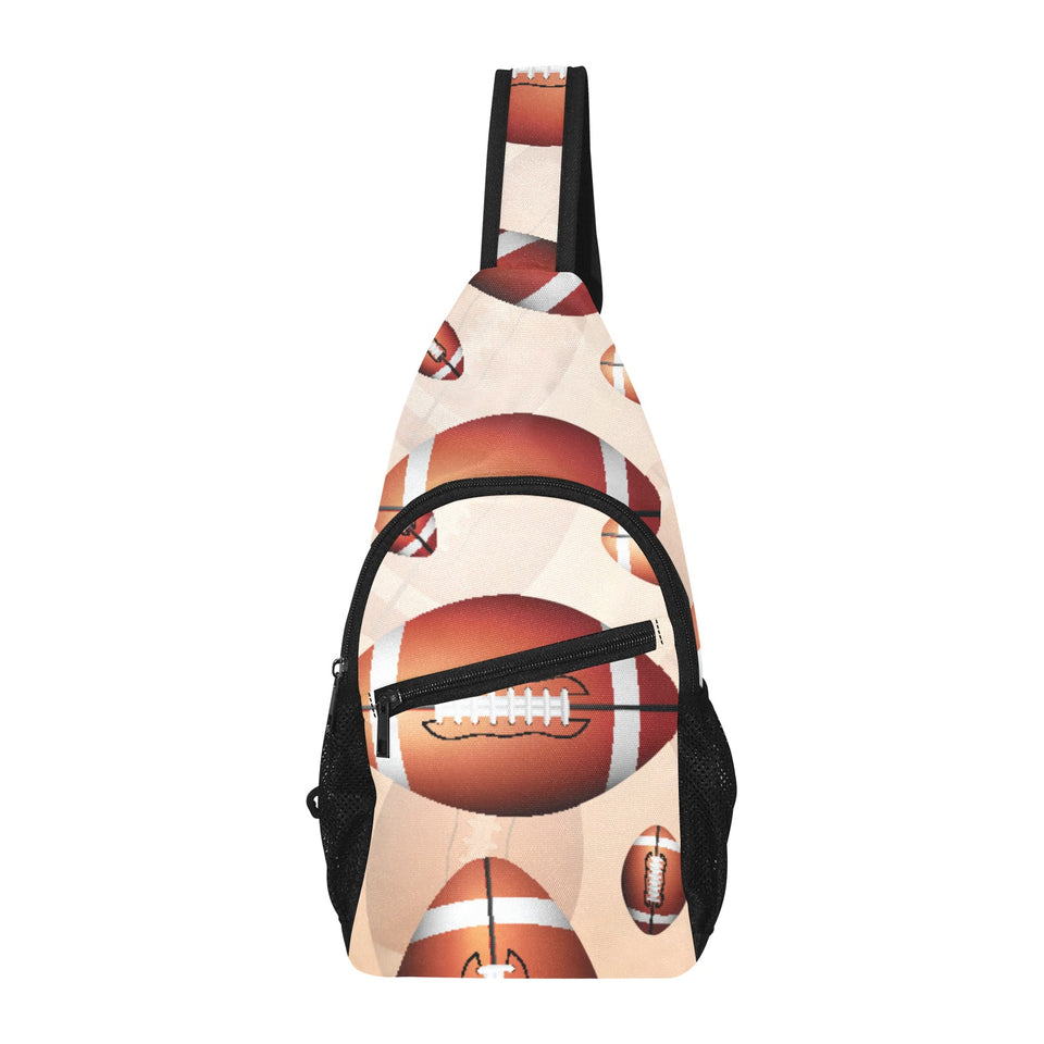 American football ball design pattern All Over Print Chest Bag