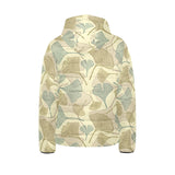Ginkgo leaves design pattern Kids' Boys' Girls' Padded Hooded Jacket
