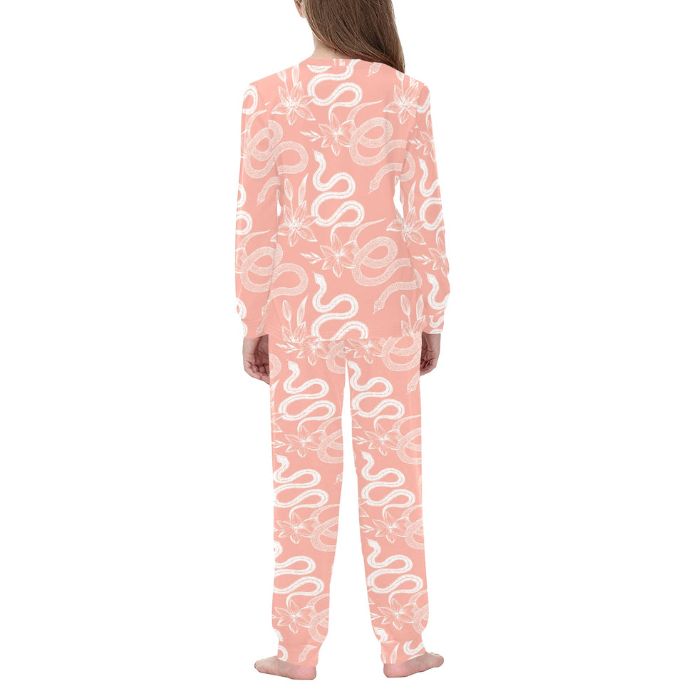 Snake lilies flower pattern Kids' Boys' Girls' All Over Print Pajama Set