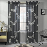 Hand drawn boomerang Australian aboriginal ornamen Gauze Curtain
