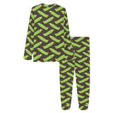 Green Peas Pattern Print Design 05 Women's All Over Print Pajama Set