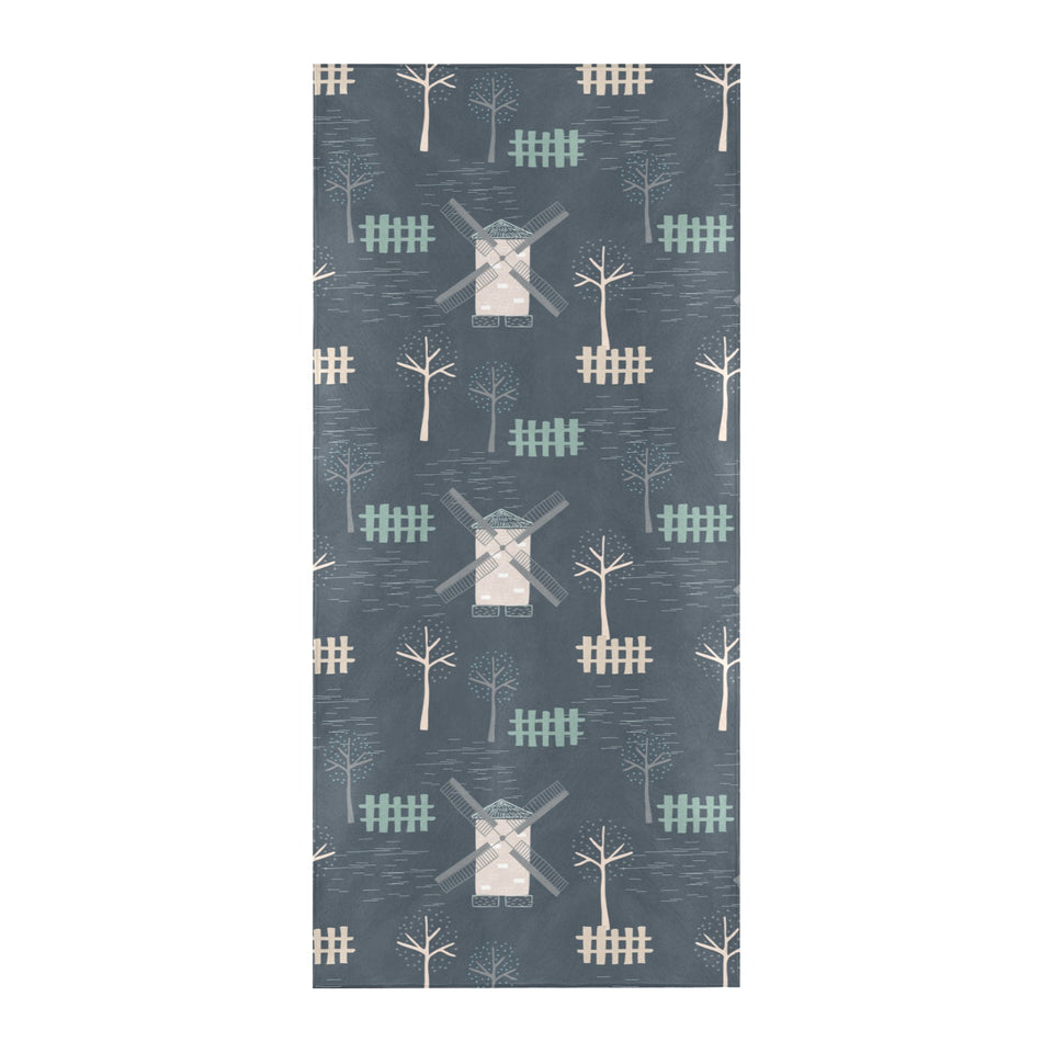 windmill tree pattern Beach Towel