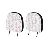 Cute poodle dog star pattern Car Headrest Cover