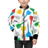 Darts Pattern Print Design 03 Kids' Boys' Girls' Bomber Jacket