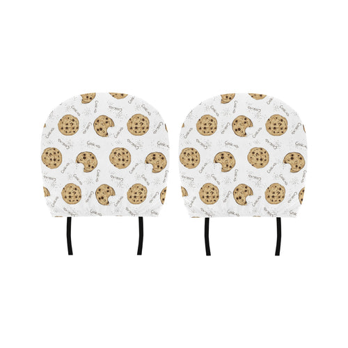 Sketch style cookie pattern Car Headrest Cover