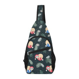 Cute sloths sleeping christmas ball santa hat patt All Over Print Chest Bag