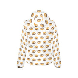 Pretzels Pattern Print Design 02 Women's Padded Hooded Jacket